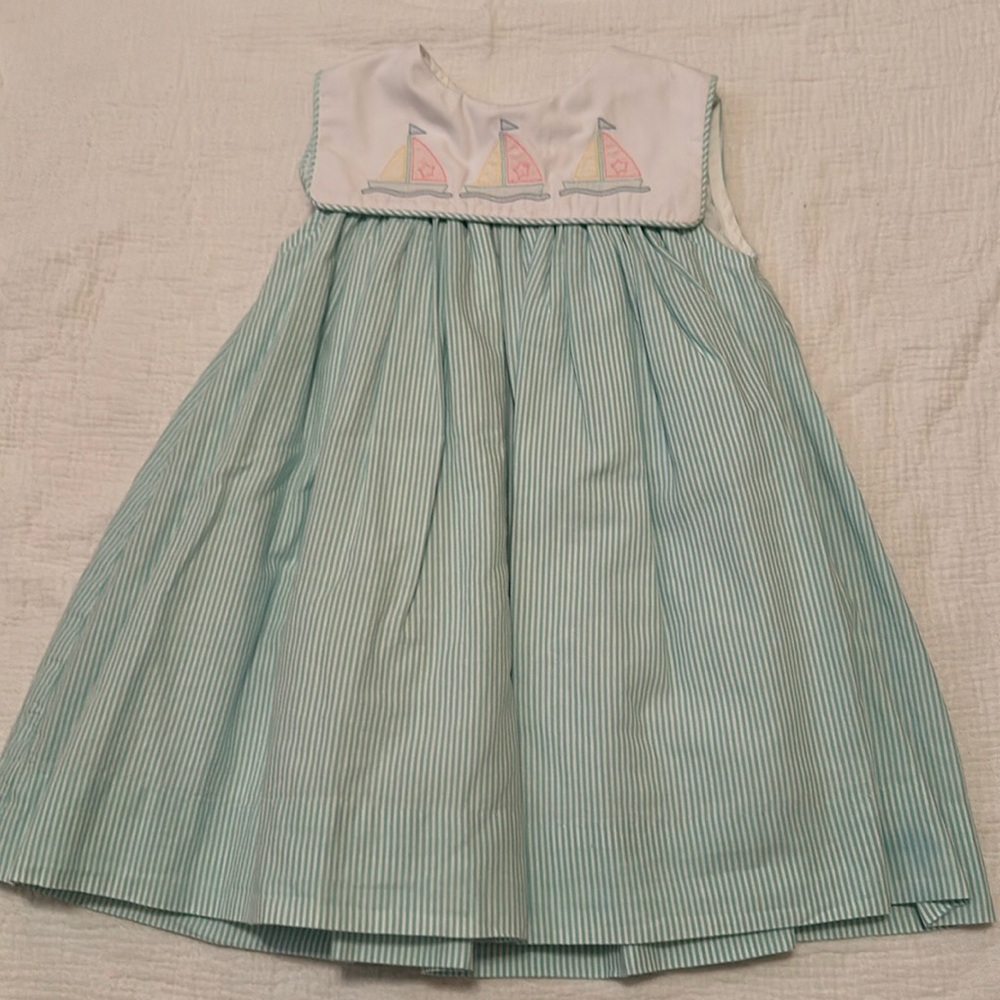 Bailey Boys fully lined sailboat dress VGUC size 12 month